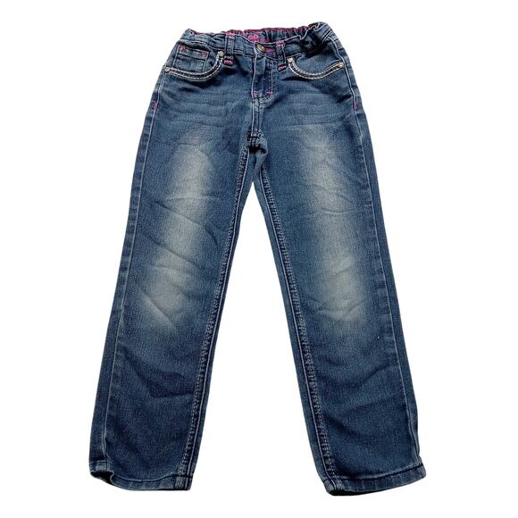 Lee Jeans 6 Girl's Skinny Adjustable Waist Straight Leg Cotton Polyester Spandex - Picture 1 of 6